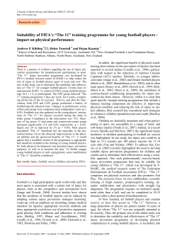 training programme for young football players