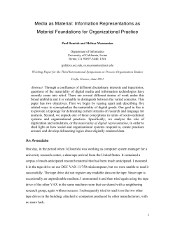 Information Representations as Material Foundations