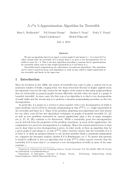 A ckn 5-Approximation Algorithm for Treewidth
