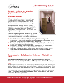 Office Moving Guide - Olympia Office Movers