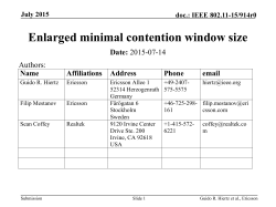 Enlarged Contention Windows