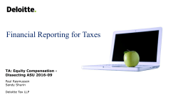 TA Equity Compensation Dissecting ASU 2016 09 Instructor Slides