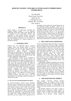 kinetic engine: toward an intelligent improvising instrument
