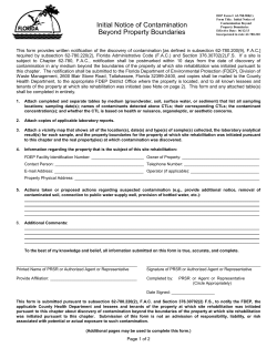 FDEP Form 62-780.900(1) - Florida Department of Environmental