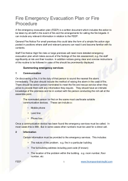 Fire Evacuation - Thompson Training Ltd