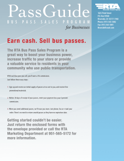 Earn cash. Sell bus passes.