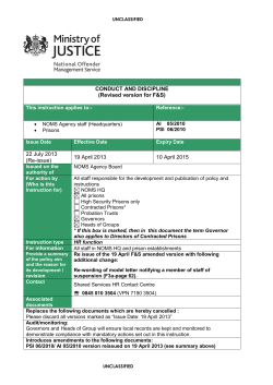 HR Procedures at HMP Isle of Wight