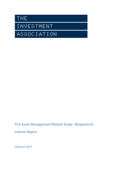 FCA Asset Management Market Study: Response to Interim Report