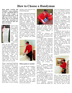 How to Choose a Handyman