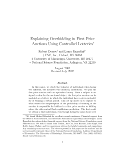 Explaining Overbidding in First Price Auctions