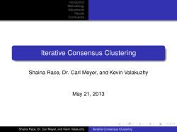 Iterative Consensus Clustering