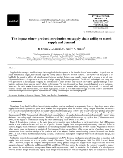 The impact of new product introduction on supply chain ability to