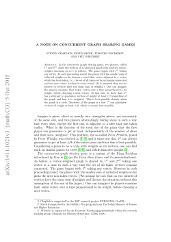 A note on concurrent graph sharing games
