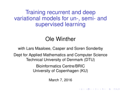 Training recurrent and deep variational models for un