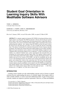 Student Goal Orientation in Learning Inquiry Skills With Modifiable