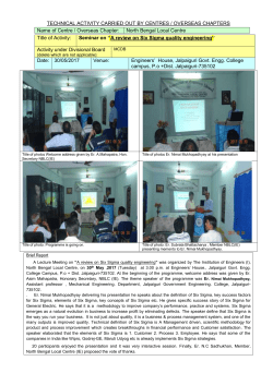 technical activity carried out by centres / overseas chapters