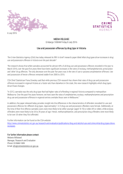 Crime Statistics Agency releases first set of crime statistics for year