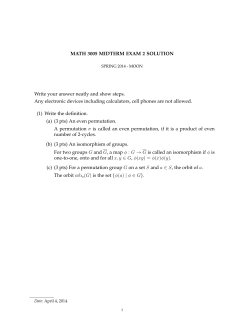 MATH 3005 MIDTERM EXAM 2 SOLUTION Write - Han