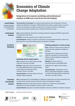 Economics of Clima Change Adaption