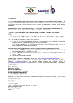 Dear Principal - Mayo Sports Partnership