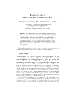 Local search for a cargo assembly planning problem