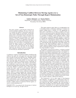 Minimizing Conflicts Between Moving Agents over a Set of Non