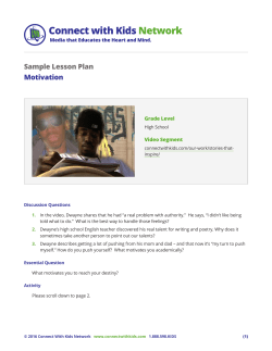 Sample Lesson Plan Motivation