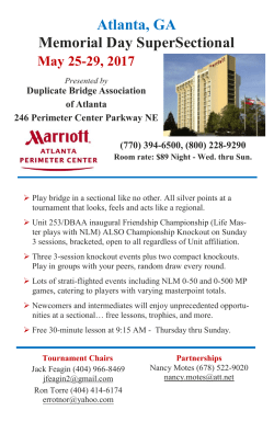 Atlanta, GA Memorial Day SuperSectional May 25