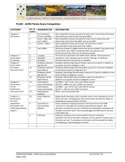 PL005 - AURA Points Score Competition CATEGORY AWARDER