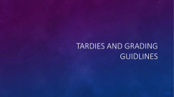 Tardies and Grading Guidlines