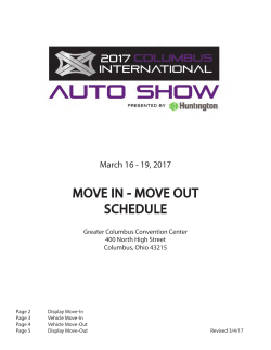 move in - move out schedule