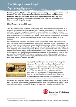 Eat, Sleep, Learn, Play Programme