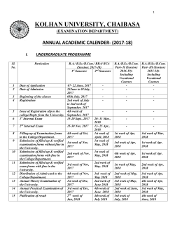 academic calender 2017-18