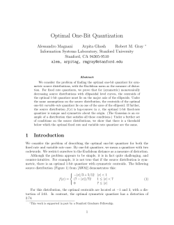 Optimal One-Bit Quantization