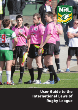 User Guide to the International Laws of Rugby League