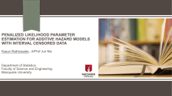 penalized likelihood parameter estimation for additive hazard