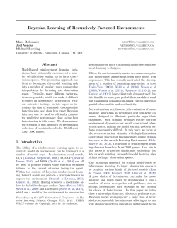 Bayesian Learning of Recursively Factored Environments