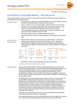 Strategy update 2015