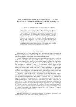 THE HOMOTOPY FIXED POINT THEOREM AND