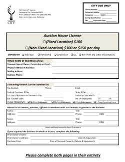 Auction House License (Fixed Location) $100