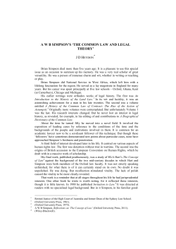 awb simpson`s `the common law and legal theory` jdh