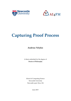 Capturing Proof Process - Newcastle University eTheses