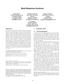 Best-Response Auctions - Carnegie Mellon School of Computer