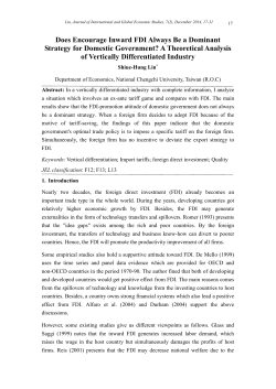 Does encourage inward FDI always be a dominant strategy for