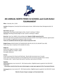 4th ANNUAL NORTH PENN K-8 SCHOOL and CLUB DUALS