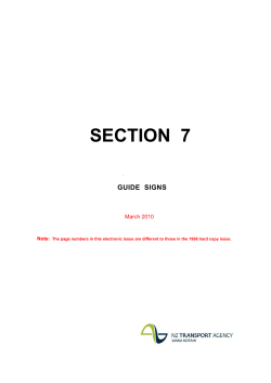 MOTSAM Part I Section 7 Guide Signs