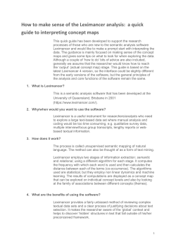 How to make sense of the Leximancer analysis