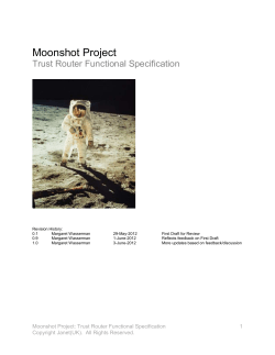 Moonshot Project: Trust Router Functional
