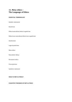 Meta-ethics