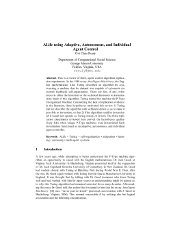 ALife using Adaptive, Autonomous, and Individual Agent Control